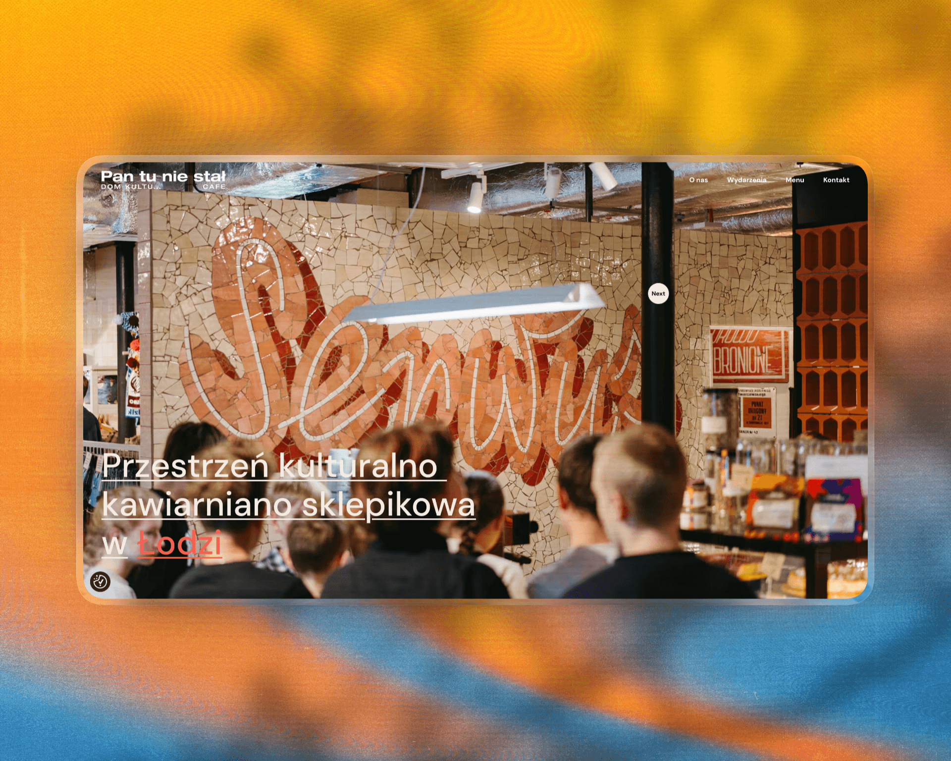 Pofalowane tło projektu ptns.cafe